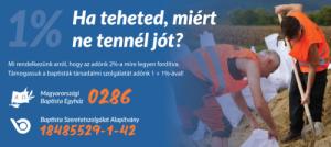 Támogasd a baptisták társadalmi szolgálatát adód 1+1%-ával!