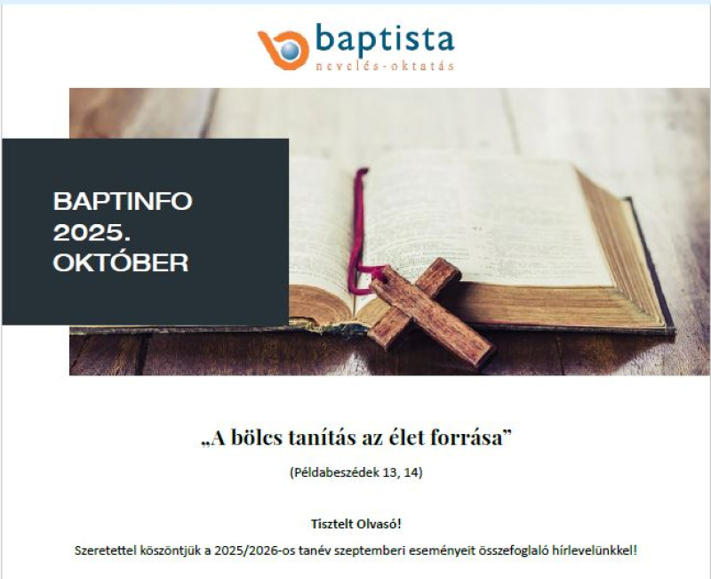 Megjelent a Baptinfo 2025 októberi száma
